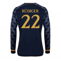 Dres Real Madrid Antonio Rudiger #22 Preč 2023-24 Dlhy Rukáv